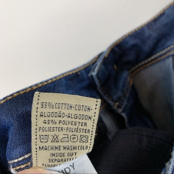 DL1961 Cindy Raw Hem Slim Boot Cut Jeans Dark Wash Denim Size 24 00 Cotton Poly - Picture 12 of 13